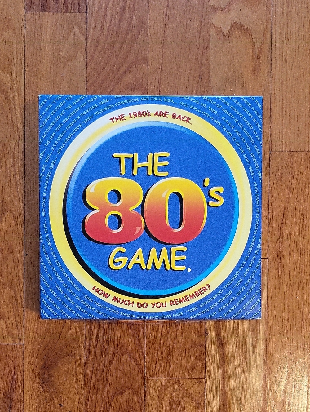 The 80's Game Board Game – Blue and Yellow Retro Trivia